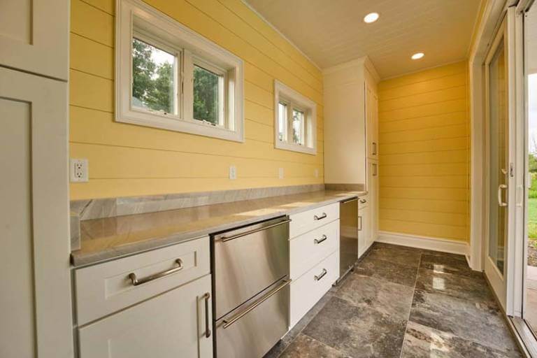 Pool house interior