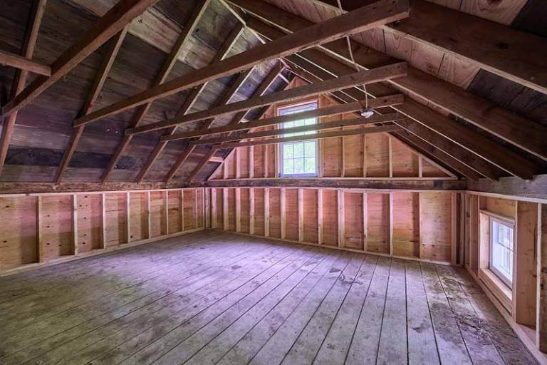 Interior of barn